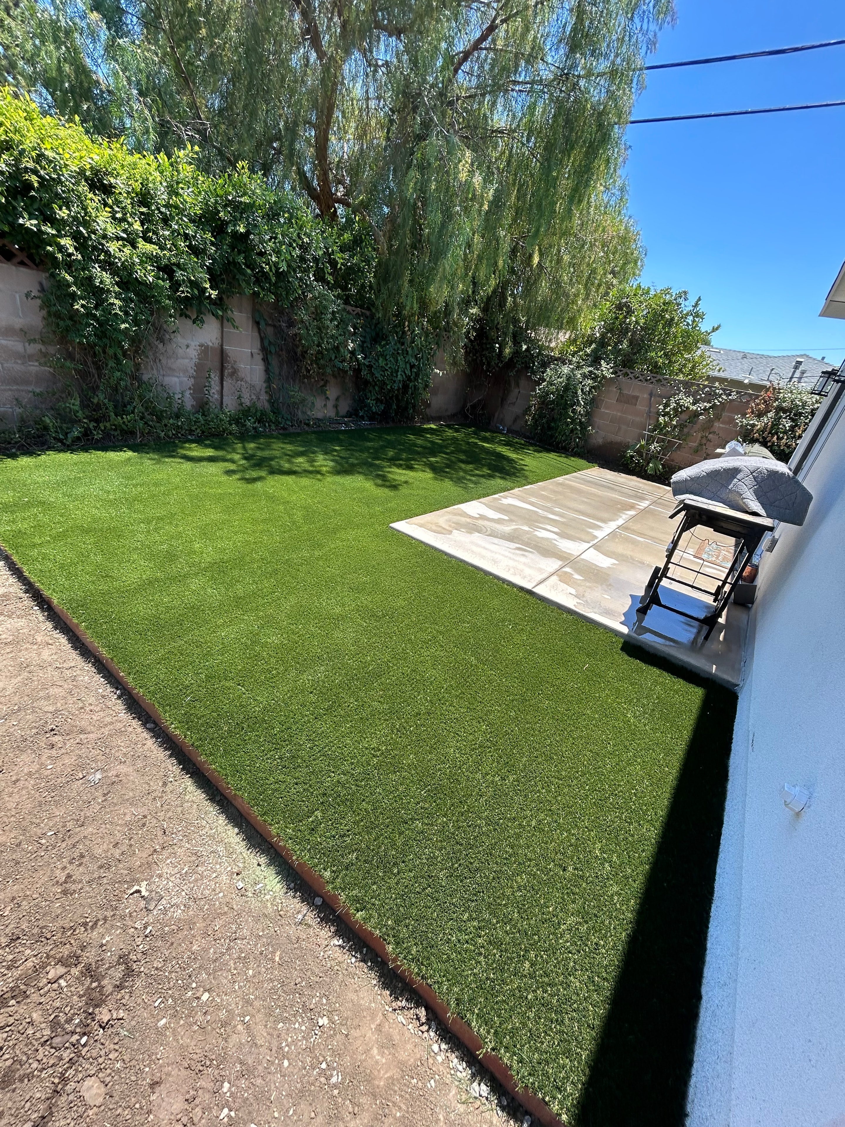 Artificial turf installation